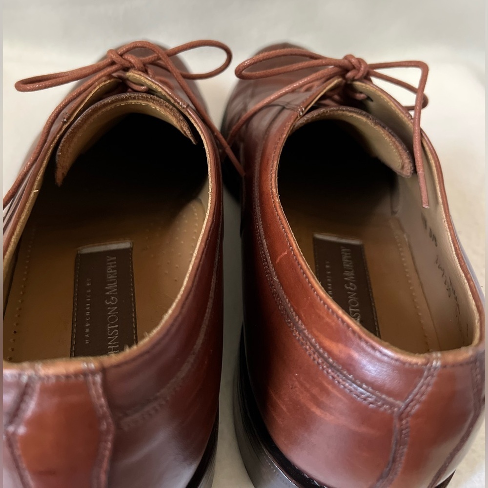 Johnston & Murphy Men’s Size 11 1/2 Brown Leather Shoes - Picture 7 of 16